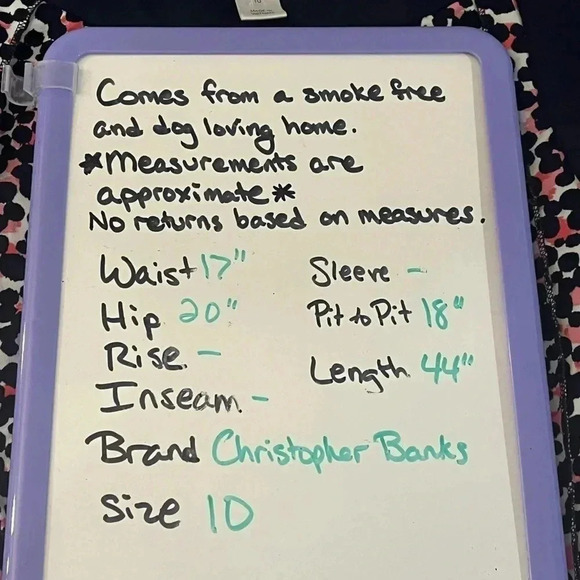 Christopher Banks size 10 fit and flare with navy and pink dots EUC - Picture 6 of 8